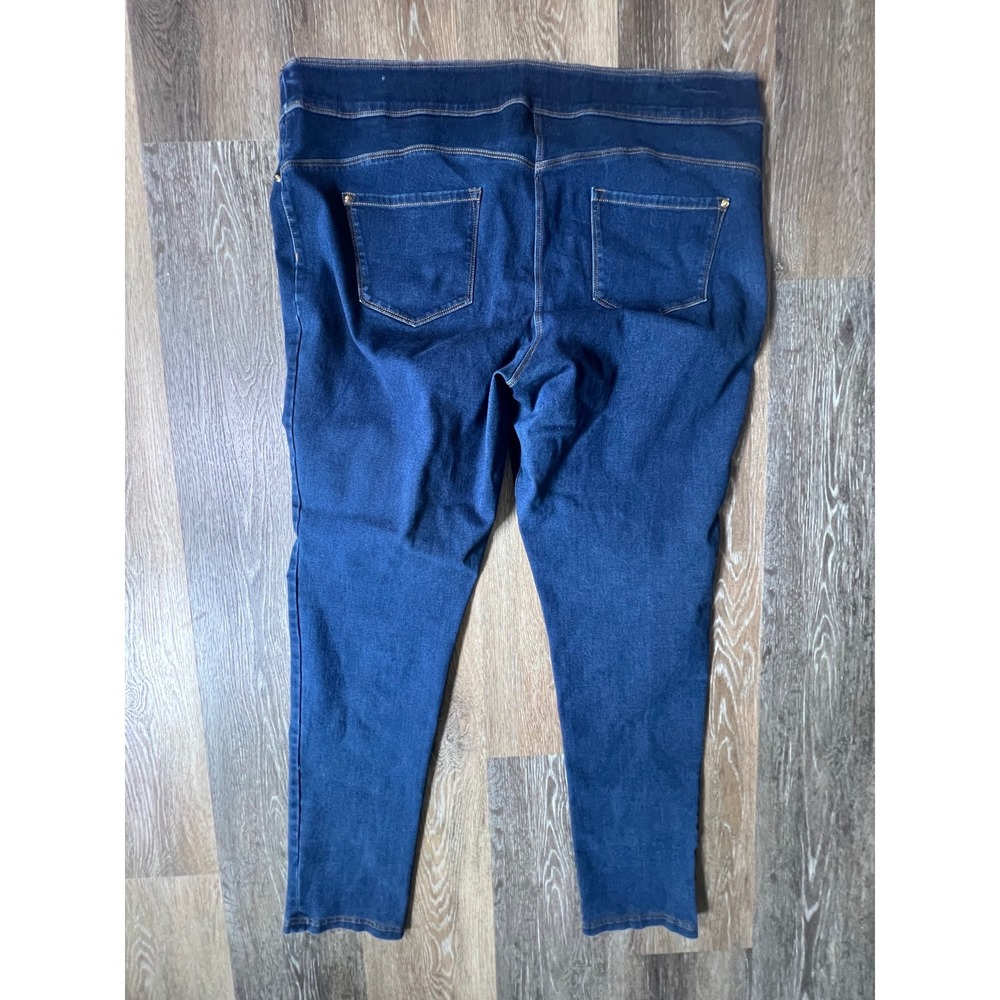 Slim Factor by Investments Leggings Women 2X Blue Skinny Cuff Pull On Denim 3157 - Picture 7 of 8